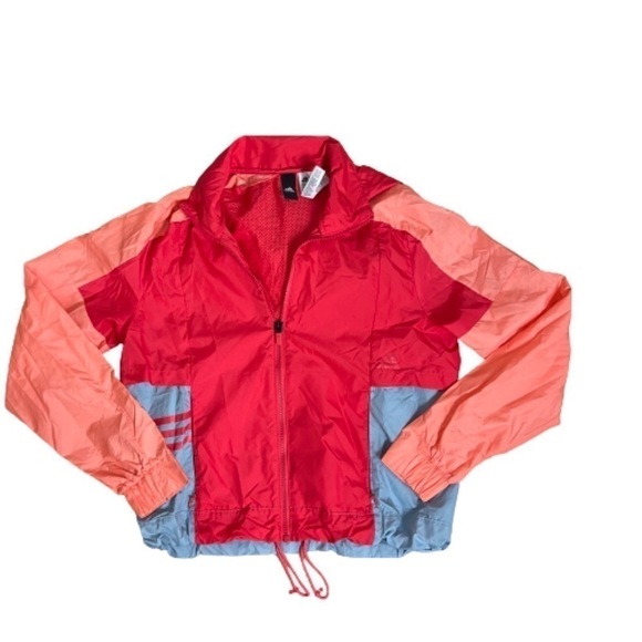Women’s Adidas Red Orange Zip Up Hoodie Jacket Size Small! - Picture 7 of 8